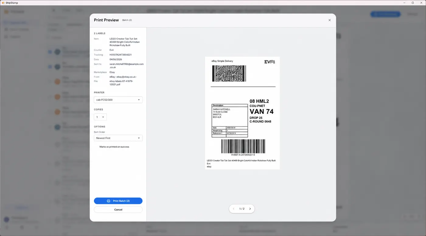 Check the label before it hits the printer